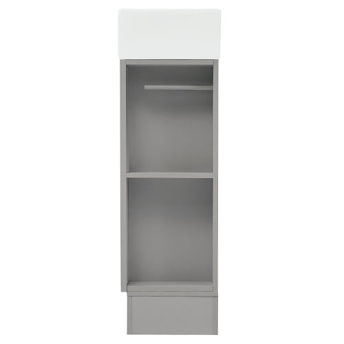 18.6" Bathroom Vanity with Sink, Bathroom Vanity Cabinet with Two-tier Shelf, Left or Right Orientation, Grey (Old Sku:WF308491AAE)