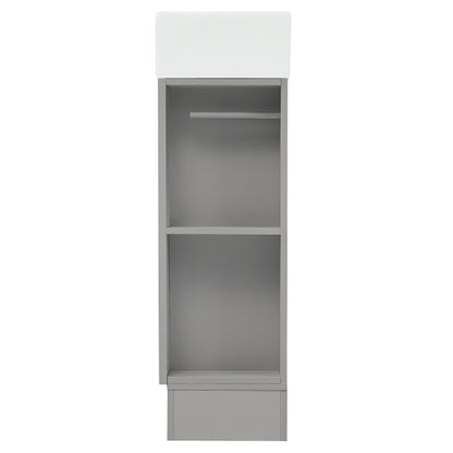 18.6" Bathroom Vanity with Sink, Bathroom Vanity Cabinet with Two-tier Shelf, Left or Right Orientation, Grey (Old Sku:WF308491AAE)