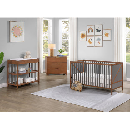 3-in-1 Crib in Walnut/Charcoal