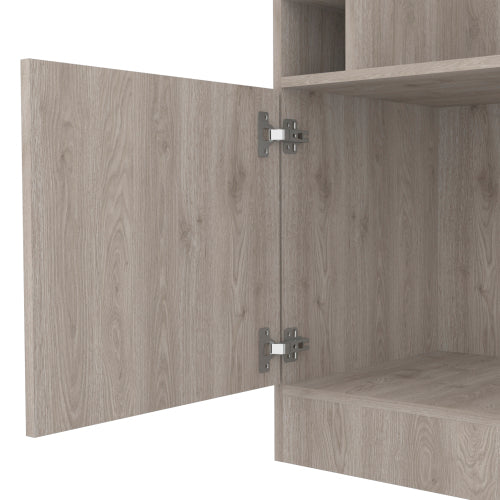 Seattle Bar Cabinet, Eight Bottle Cubbies, Two Large Open Shelves
