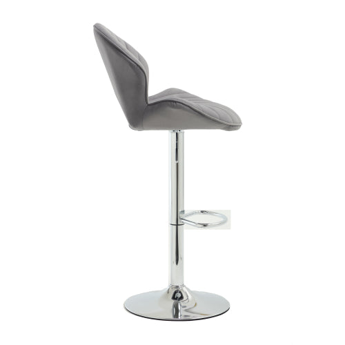 Bar Stools Set of 2 - Adjustable Barstools with Back and Footrest, Counter Height Bar Chairs for Kitchen, Pub -Grey