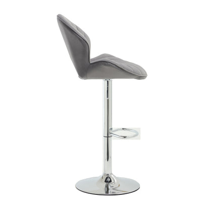 Bar Stools Set of 2 - Adjustable Barstools with Back and Footrest, Counter Height Bar Chairs for Kitchen, Pub -Grey