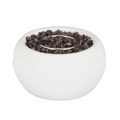 Patio MGO Propane Fire Pit, 40, 000BTU, White (Tank Cover Not Provided)