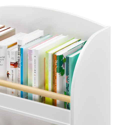 Kids 3-Tier Bookshelf and Toy Storage Organizer with Pine Legs, White