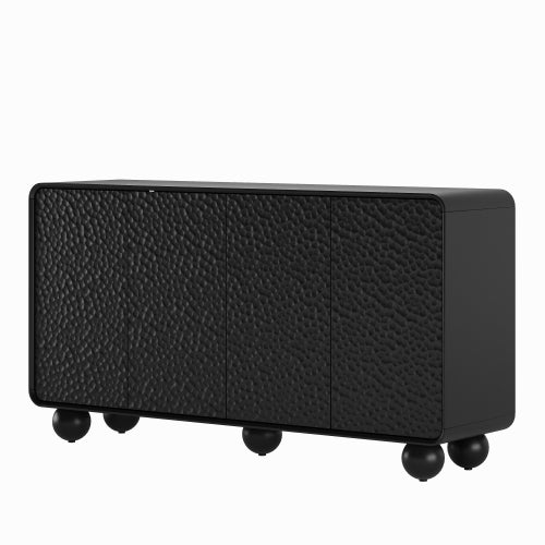 Modern Honeycomb Textured Sideboard Buffet Cabinet