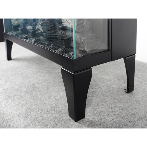 24 inch three sided glass electric fireplace with feet