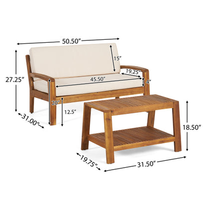 outdoor loveseat and coffee table set