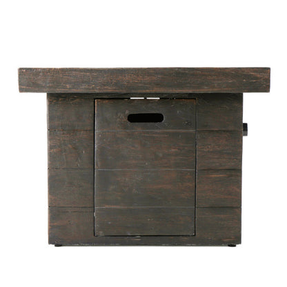 ANCHORAGE 32'' WOOD SQUARE MGO FIRE PIT BROWN - 40,000 BTU