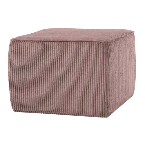 Upholstered Square Ottoman,Pink