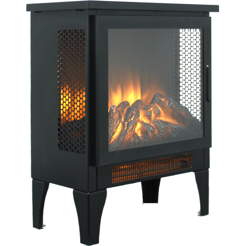17 inch Freestanding Electric Fireplace Stove heater with 3D Flame effect