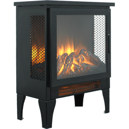 17 inch Freestanding Electric Fireplace Stove heater with 3D Flame effect