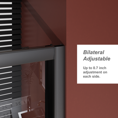 60.in W x 62.in H Single Sliding Shower Door for Bathtub, 1/5 inch Thick Clear Tempered Glass Shower Door with Stainless Steel Handle, Black