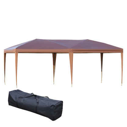 Outsunny 10' x 19.2' Pop Up Canopy Tent, Heavy Duty Tents for Parties, Outdoor Instant Gazebo Sun Shade Shelter with Carry Bag for Catering, Events, Wedding, Backyard BBQ, Coffee