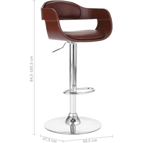 Contemporary Swivel Adjustable Barstool with Padded Seat and Back