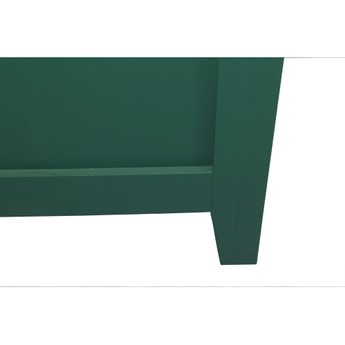 Green Mid Century Accent Cabinet with 4 Doors