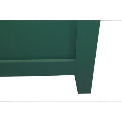 Green Mid Century Accent Cabinet with 4 Doors