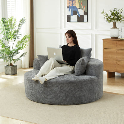 55 inch L Chenille Sponge Single Sleeper Chair, No Assembly