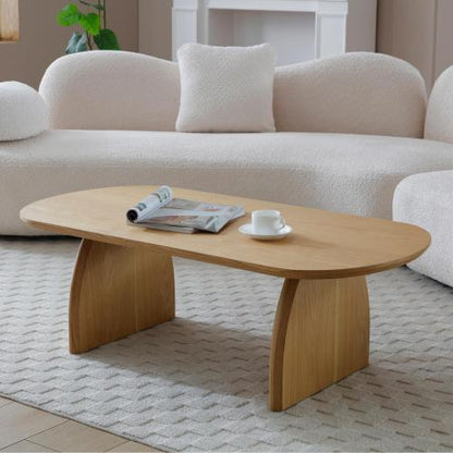 47.24inch  Oval Wood Veneer Coffee Table