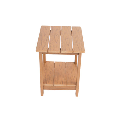 Wood-grain imitation wood side table, simple yet with a touch of texture. A small tabletop for outdoor picnics.