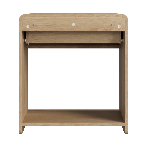 Set of 2 Mid Century Modern Nightstands with Drawer and Open Shelf