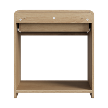 Set of 2 Mid Century Modern Nightstands with Drawer and Open Shelf
