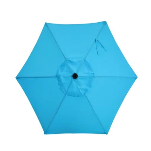 7.5 Feet Blue Market Umbrella with Crank Lift & Tilt. UV-Resistant Canopy for Pool, Backyard & Patio (Without base)