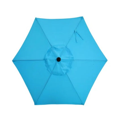 7.5 Feet Blue Market Umbrella with Crank Lift & Tilt. UV-Resistant Canopy for Pool, Backyard & Patio (Without base)