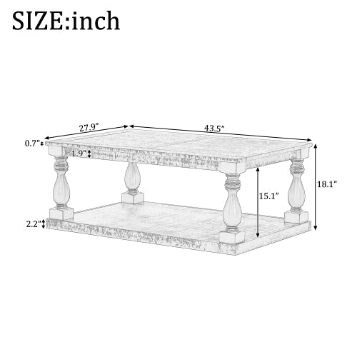 Vintage Pine Veneer Coffee Table Vase Legs Artistic Center Table