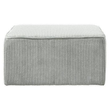 Upholstered Square Ottoman, Light Blue