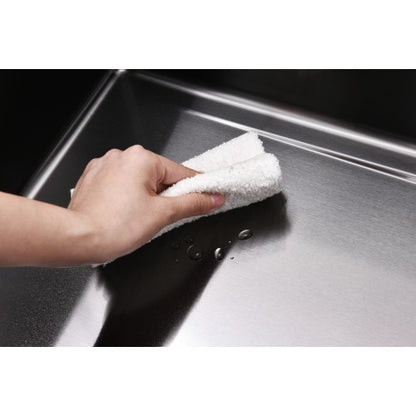 Waterfall Kitchen Sink, Stainless Steel Single Bowl in Black, Multifunctional Workstation with Flying-rain Faucet and Cutting Board, 30×18″ Stainless Steel Single Bowl Sink, LS-SSBL05