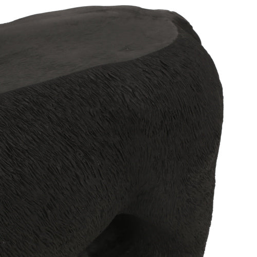 BEAR BENCH, Concrete Outdoor Bench, Outdoor Bench, Matte Black + Black
