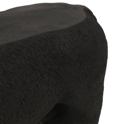 BEAR BENCH, Concrete Outdoor Bench, Outdoor Bench, Matte Black + Black