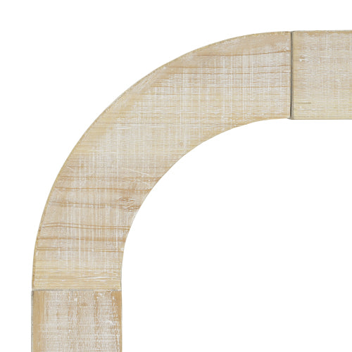 52 inch Wood Console Table with Curved Edge, Natural Texture, Perfect for Entryways and Living Rooms