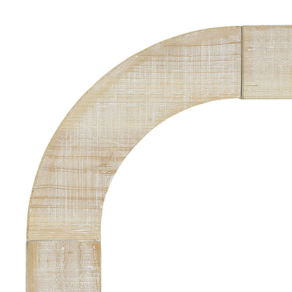 52 inch Wood Console Table with Curved Edge, Natural Texture, Perfect for Entryways and Living Rooms