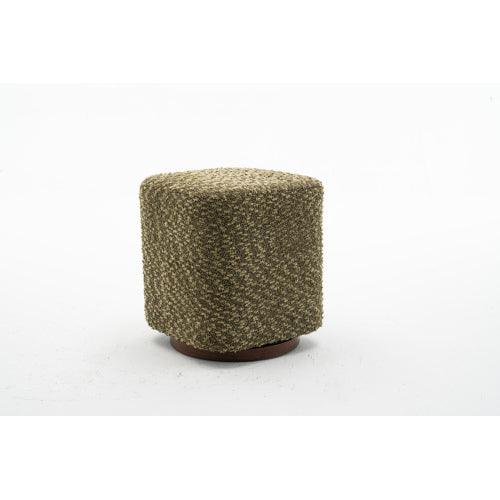 Ottoman Swivel Stool with Upholstered Seat, 360¡ã Vanity Chair Accent Furniture