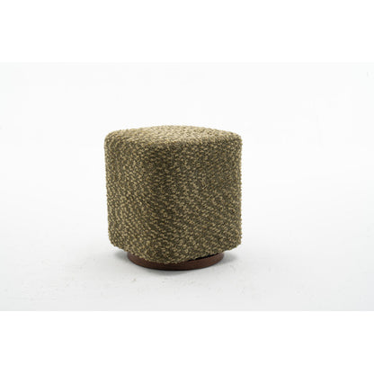 Ottoman Swivel Stool with Upholstered Seat, 360¡ã Vanity Chair Accent Furniture
