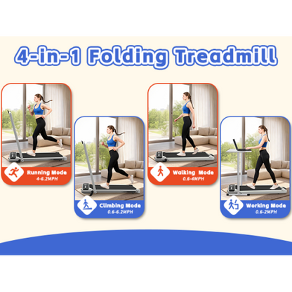 Walking Pad 300 lb Capacity, Desk Treadmill for Home Office, Protable Treadmill Under Desk, Walking Treadmills for Home,0.6 to 3.8 mph Portable Treadmill