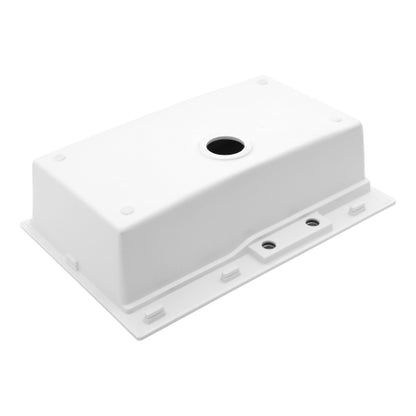 Drop In Waterfall Kitchen Sink - 33" x 22" x 10" White Composite Granite Quartz Single Bowl Workstation kitchen sink with Pull-Down Faucet