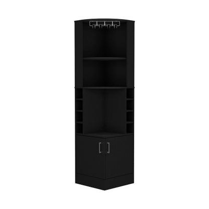 Corner Bar Cabinet Atanasio, Living Room, Black