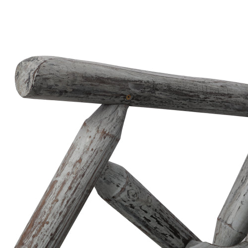 Wooden Porch Rocker Chair,Durable Wooden Porch Rocker Chair,Fir log Rocking Chair,Patio Rockers for Outside,Garde.Light Gray Color