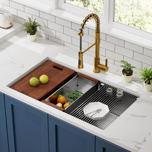 33 Undermount Workstation Sink-33 x 19 Inch Undermount Stainless Steel Kitchen Sink 18 Gauge