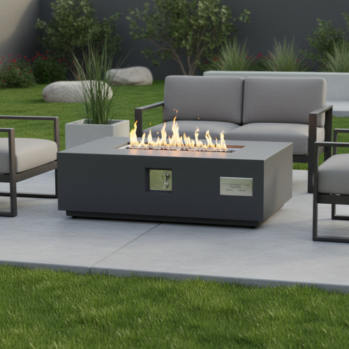 Concrete Propane/Natural Gas Fire Pit Table