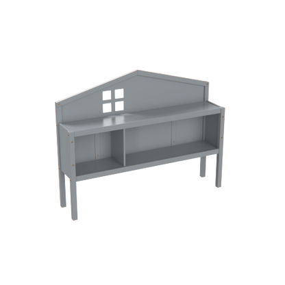 Headboard Storage Cabinet for Full-size Montessori Floor Bed , Grey,Freely collocation