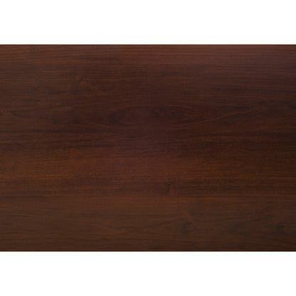 42 Inch Cherry Brown Laminate Modern TV Console with Dual Open Storage Shelves