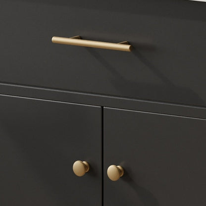 31" Bathroom Vanity with Sink, Bathroom Cabinet with Soft Close Doors and Adjustable Shelf, Curved Profile Design, Rubber Wood Legs, Black