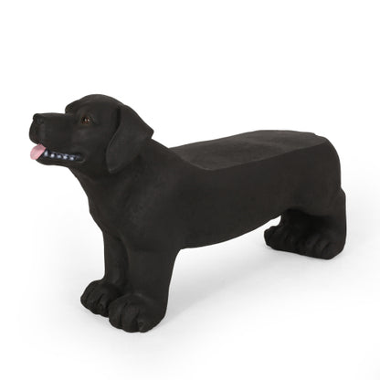 DOG BENCH, Outdoor Bench, Matte Black + Black, No Assembly Required