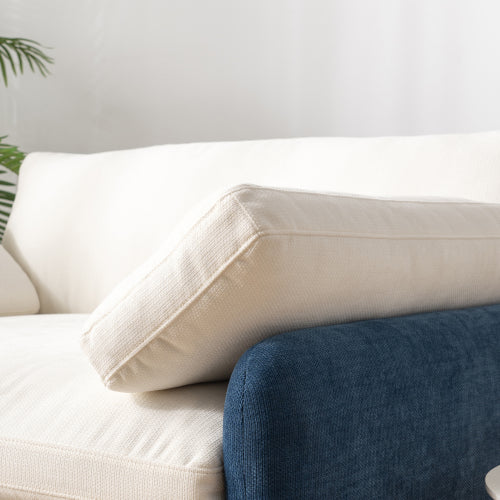50*43 Inch Oversized Cream-Tone Chenille Single Accent Armchair
