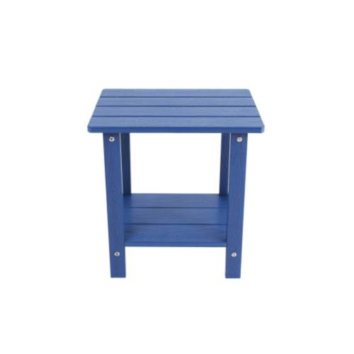 A wooden-textured imitation wood side table, simple yet with a rich texture. It comes with a small tabletop and is perfect for outdoor picnics. Dark blue
