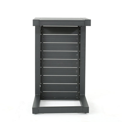 CAPE CORAL ALU C-SHAPED TABLE GREY