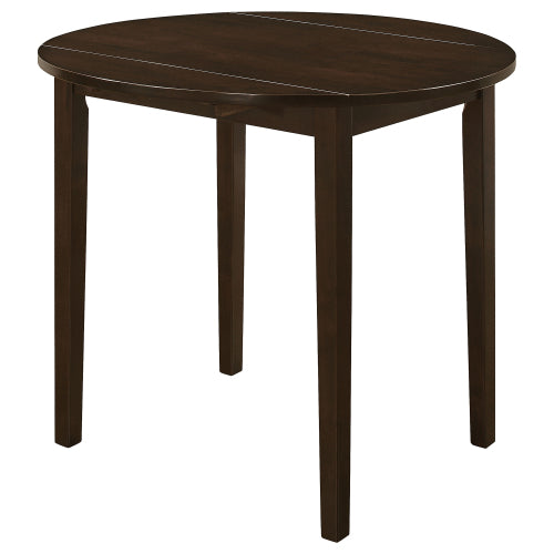 3-Piece Dining Set with Drop Leaf Table and Upholstered Chairs